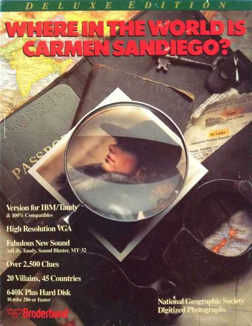 
							Where in the World is Carmen Sandiego? (Deluxe) (CD-ROM) cover