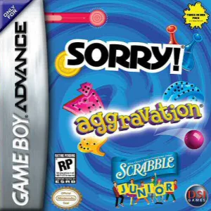 
							Sorry, Aggravation, Scrabble Junior cover
