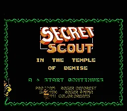 
							Secret Scout in the Temple of Demise cover