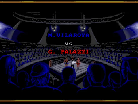 
											The referee announces the match up