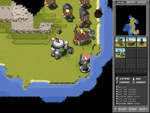 
											It is possible to capture an enemy HQ with a bulldozer, which may grant access to technologies that have not yet been researched by the player.
