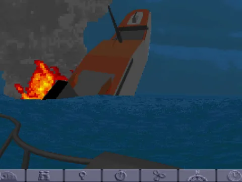 
											A freighter sinking