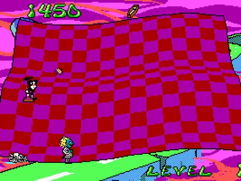 
											Beetlejuice defeats a skeleton on level 10.