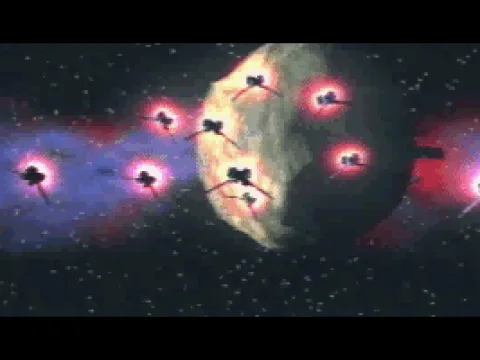 
											They are travelling through the tractless voids of space.