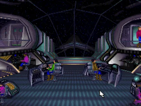 
											The Bridge of the UNS Calypso