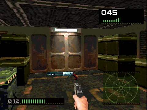 
											As is now oh-so-cliche, you start with a pistol and soon upgrade to a shotgun.
