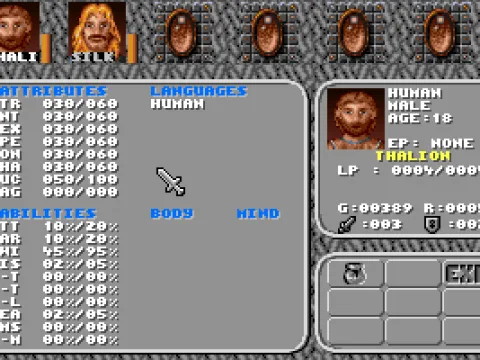 
											Status screen