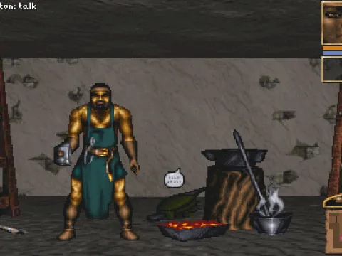 
											Meeting the local blacksmith