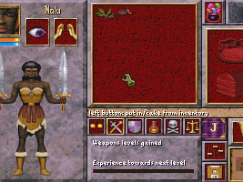 
											The character management screen
