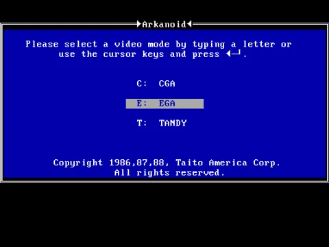 
											Select video mode