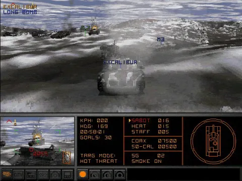 
											The T-80 that almost gunned down the M3 APCs is now toast