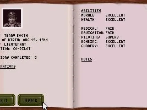 
											One of the crew. The game keeps careful track of each member, from skills to health to morale. It's up to you to keep them running a tight ship.
