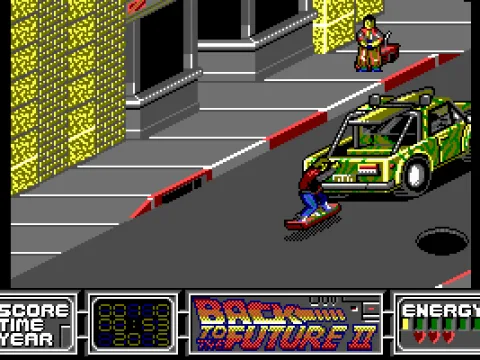 
											Marty can cling to passing cars to gain speed, as seen in the movie.