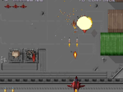 
											There's a diamond-shaped gem dropped by the destroyed enemy, partially obscured by the explosion.