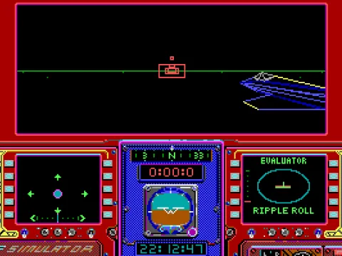 
											learn how to fly in the wire frame simulator (EGA)