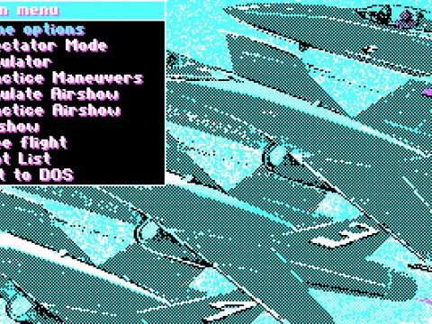 
											the main menu (CGA)