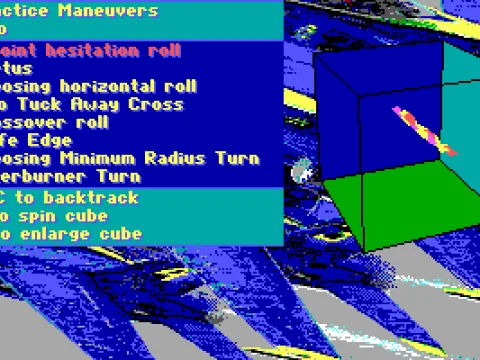 
											the practice flight menu (EGA)