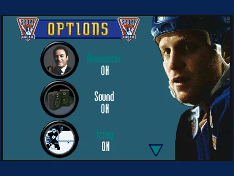 
											Options screen