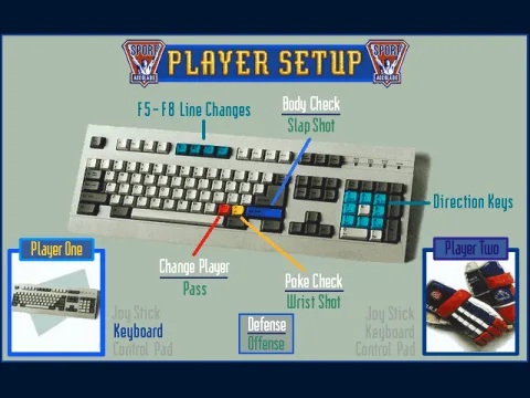 
											Player setup screen