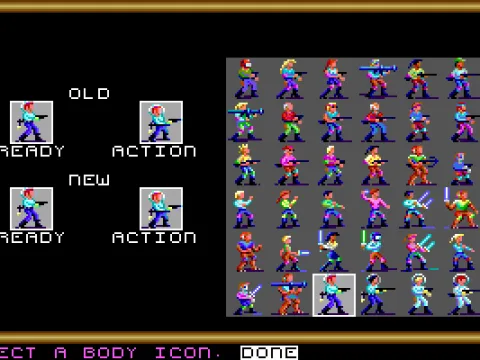
											Character creation: Choose character icons.