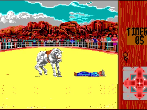 
											Bronco riding - Fell off the bronco!