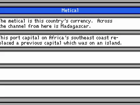
											You can find up to five clues for each item. That should help you pinpoint the target city!