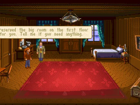 
											Cobble shows Parker to his room