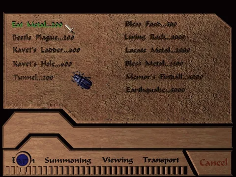 
											Spells Screen