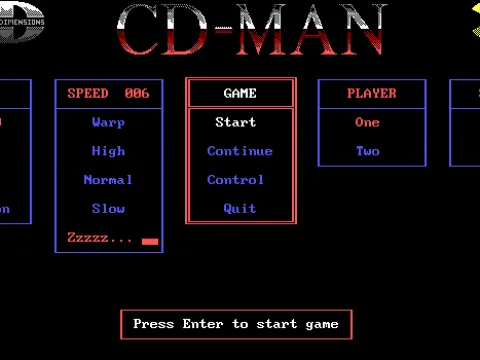 
											Pre-release menu screen
