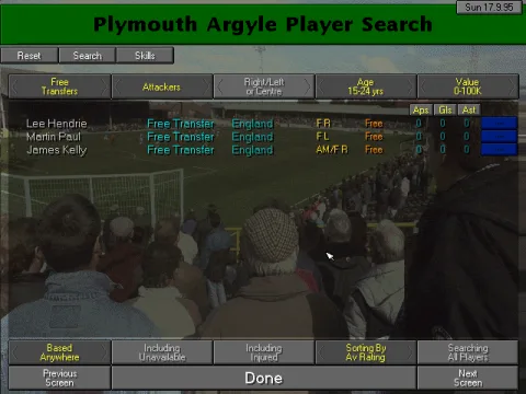
											The player search facility