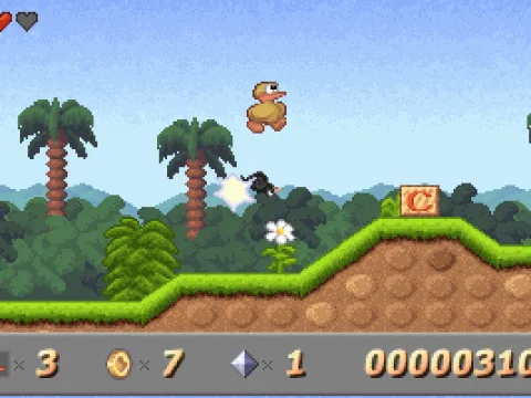 
											Neutralising an enemy by jumping on it... hm, a familiar mechanism.