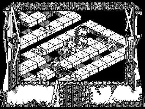 
											A knight can break the boulder around the corner, if I push it a bit.