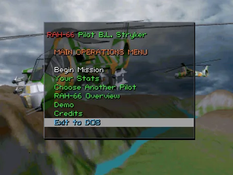 
											Main Operations Menu