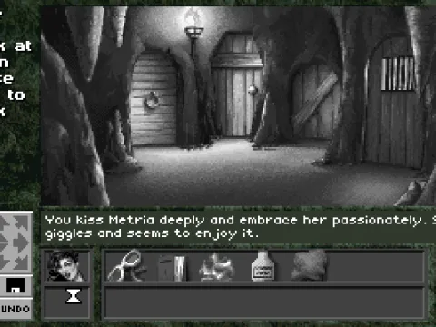 
											You see everything in black and white when you emerge in Xanth. Also, you've obviously picked a wrong companion