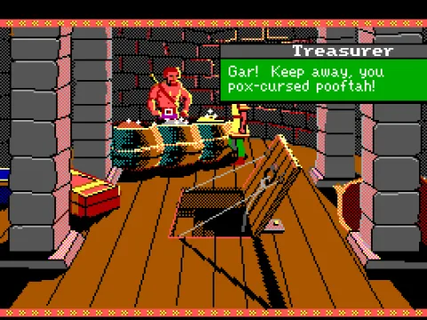 
											A suspiciously homoerotic treasurer rebuffs your attempts at innocent expressions of affection! In other words, you try to kiss him, but he swears at you in a colorful way!