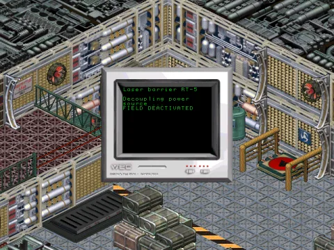 
											Use the computers to deactivate force fields and open doors.