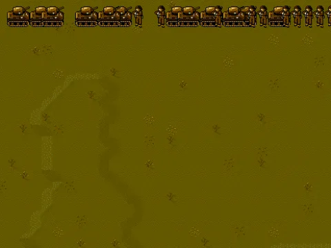 
											Troops and tanks attack.