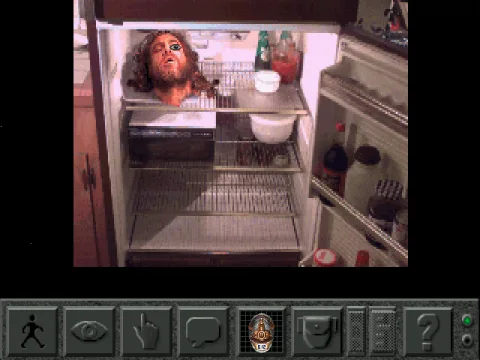 
											The unfortunate Mr Head - a macabre cameo by programmer Dave Artis?