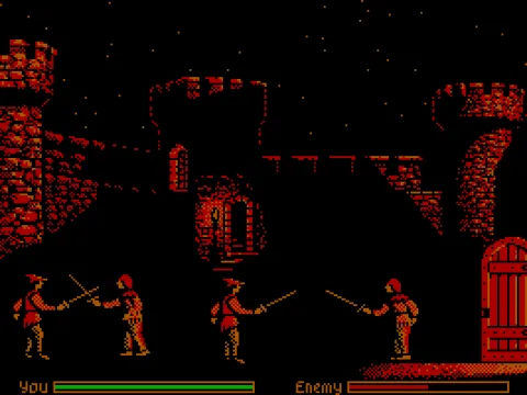 
											Attacking a castle. (CGA)