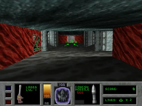 
											Game start (3Dfx Voodoo 2 patch from 3Dfx Interactive, running in DOSBox w/ nGlide).