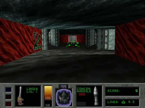 
											Game start (3Dfx Voodoo patch from Parallax/Interplay, running in DOSBox w/ nGlide).