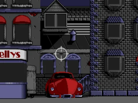 
											The target range features destructible surfaces. Before... (VGA).