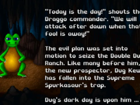 
											Intro scene (Dug's dark day is upon him, scary)