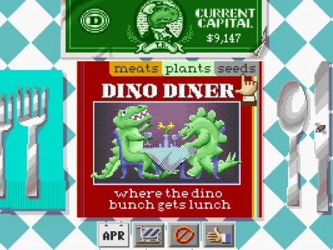 
											Don't forget to keep your dinosaurs well-fed!