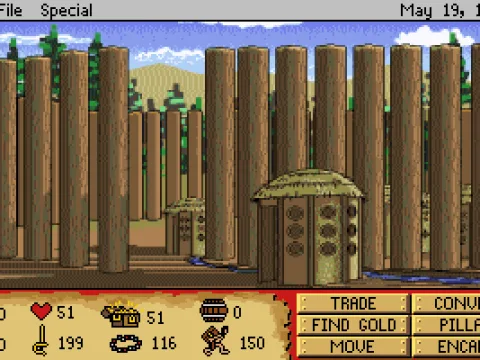 
											A fortified Indian village, better be nice with them