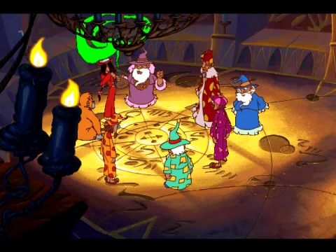 
											The wizards perform the rites to try to bring Death back to this world. Not entirely successfully...