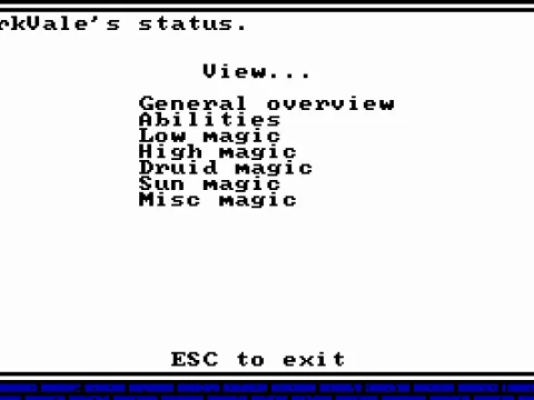 
											Character Status