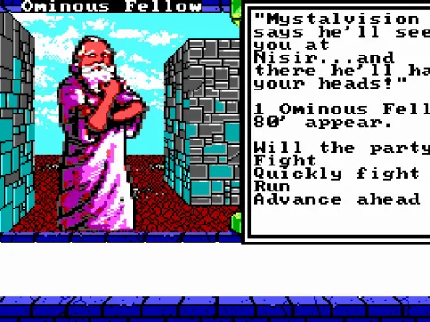 
											Omnious Fellow - There's no way to kill this guy...he just runs off