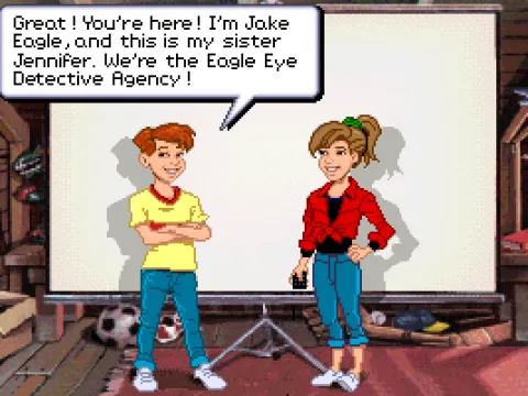 
											Our pair of detectives introduces the player to the town