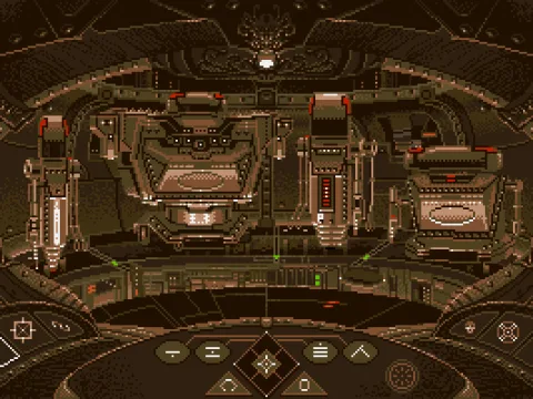 
											The robot room - Any of the four robots can be sent into buildings, to collect equipment, get access codes and plant explosives